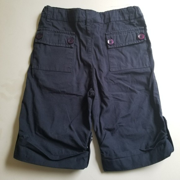 Dragon and Rabbit Shorts Boys 5 Navy Blue Cuffed Adjustable Waist Knee Length - Picture 2 of 8